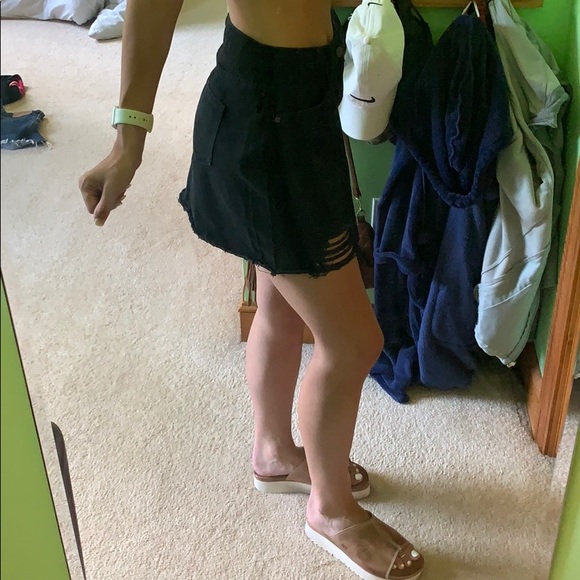 Black Denim Mini Skirt - Picture 5 of 5